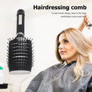 Big Curved Comb Wide Tooth Large Plate Hairdressing Hair Ribs Brush (Black)