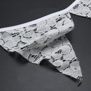 12 Flags 3.2m Beautiful White Hand Tied Flower Cotton Fabric Garland W