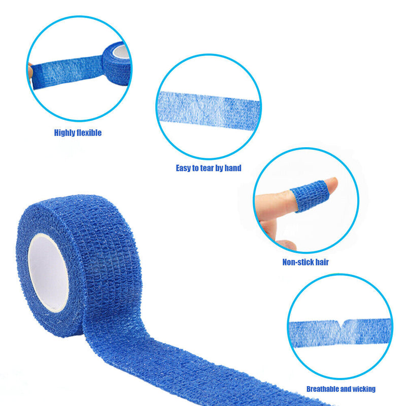 Self Adhesive Wrap Tape Elastic Bandage Cross Stitch Finger Protector 15 Co