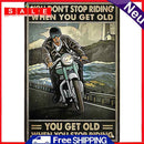 Riding Motorcycle Retro Metal Plate Tin Sign Plate Poster for Bar Club Cafe