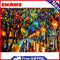 Painting By Numbers DIY Romantic Stroll Canvas Oil Art Picture Home Decor Kit