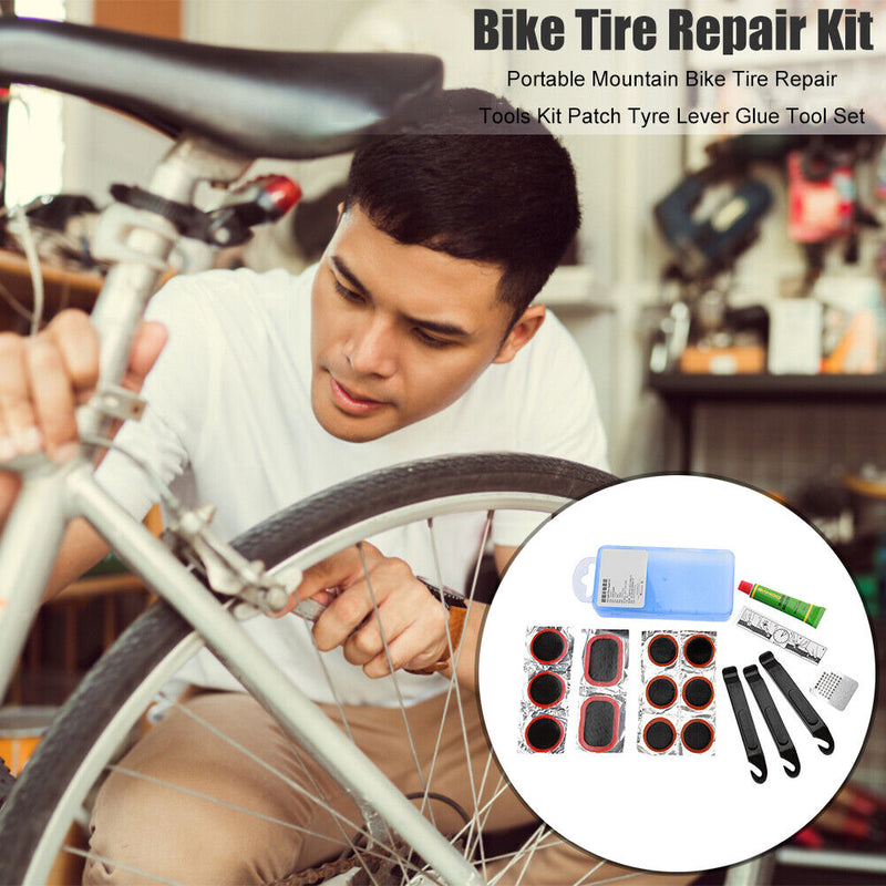 MTB Road Bike Tire Repair Tool Set Tyre Repairing Filler Glue Flat Rubber Patch