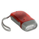 LED Hand Pressing Dynamo Flashlight Lamp Portable Hand Crank Torch (Red) Newly