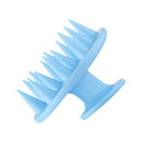 Silicone Shower Hair Wash Comb Brush Head Scalp Massage Brush (Dark Blue) Newly