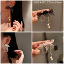 Long Trendy Rhinestone Elegant Jewelry Pendant Bow Earring