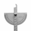 Stainless Steel Measuring Ruler 180 Degree Protractor Round Finder Angle Gauge