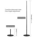 Dimmable Bluetooth Dual Phone Brackets Selfie Video Light Kit LED Ring Light