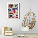 5D DIY Diamond Painting Flag Full Drill Rhinestone Mosaic Art Picture for Hom