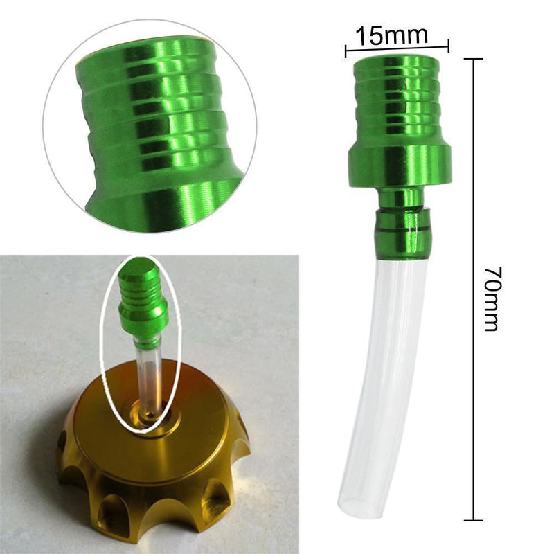 Motorcycle Gas Fuel Cap Valve Vent Breather Hose for ATV Dirt Bike(Green) Newly
