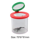 Kids Cylindrical Crawler Spider Insect Box Magnifying Glass Magnifier (Red)