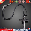 Cool Cross Pendant Necklace Boy Girl Jewelry Unisex Gun Black