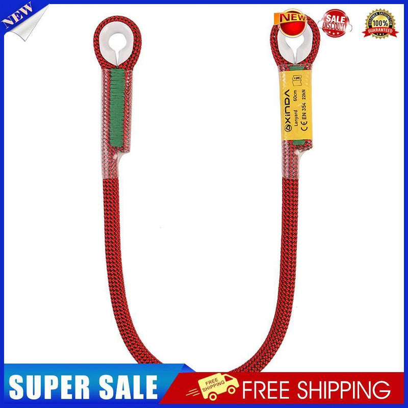 Oxtail Rope Downhill Safety Lanyard Outdoor Climbing Equipment (Red Black)