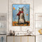 Cat in Scarf Oil Paint By Numbers Kit DIY Acrylic Painting on Canvas Decor
