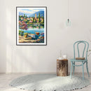 5D Diamond Painting Outdoor House Full Square Drill DIY Crafts Mosaic Picture