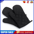 Heat Resistant Oven Baking Gloves Stove Kitchen Insulation Glove (Black)
