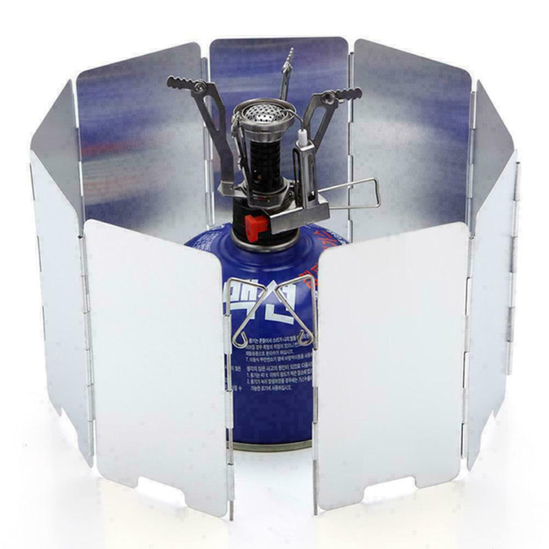 Stove Wind Deflector 9Plates Foldable Camping Cook Wind G X7T4 K9U9 S3Q0