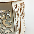 Wooden DIY Hollowed Wedding Cards Storage Box Invitation Letter Holder Contai