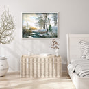 11CT Full Embroidery Kit DIY Glacial Lake Printed Cross Stitch Handicraft Gif