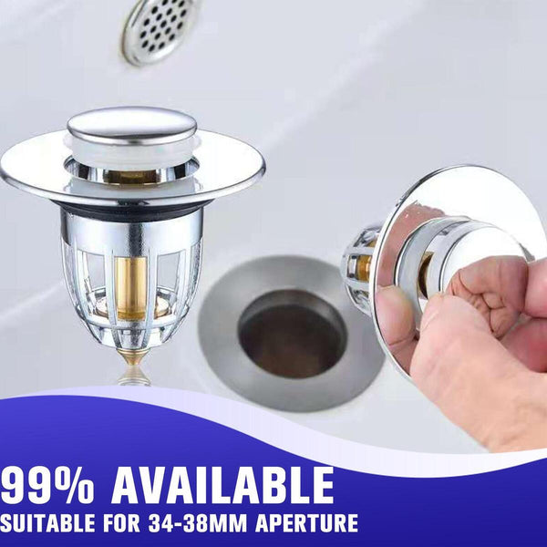 Universal Bathroom Sink Plug Stopper Wash Basin Core Bounce Up Drain Filters