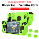 Waterproof Console Cover w/Thumb Stick Cap Kit for Valve Steam Deck (Green)