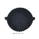 Silicone Air Fryer Liner Non-Stick Fryer Basket Steamers Oil Mat (Black) Newly