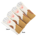 4pcs/set Cat Chair Desk Feet Sock Thickened Anti-slip Table Leg Knitted Cov