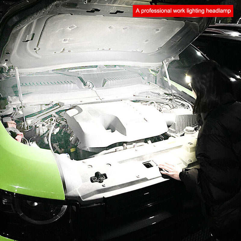 COB LED Headlamp Outdoor IPX4 Waterproof Flashlight for Riding Camping Ang