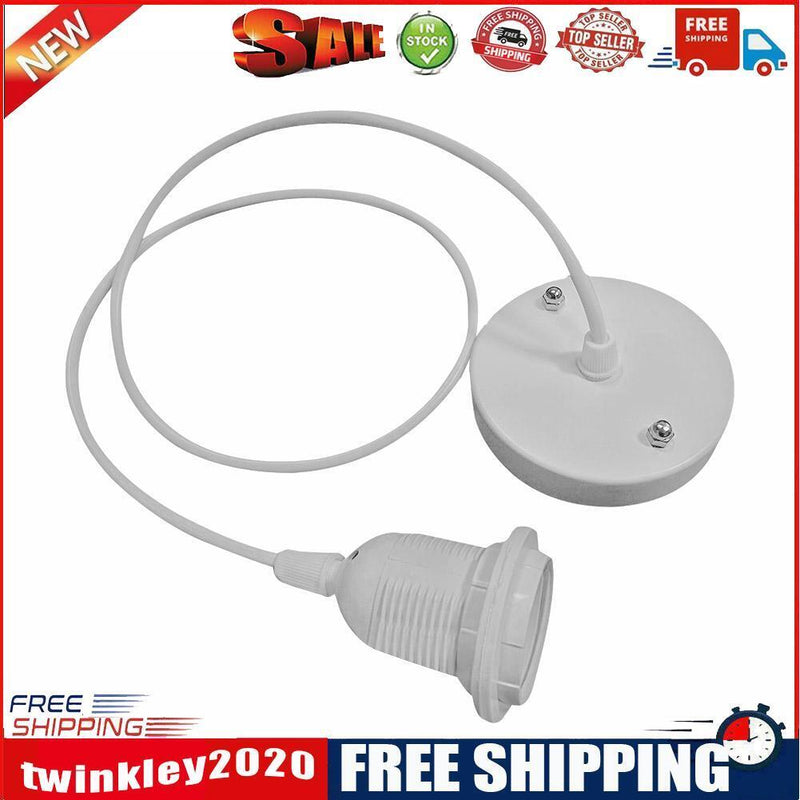 E27 Lamp Holder Ceiling Plate DIY Line Hanging Wire Pendant Cable Decor