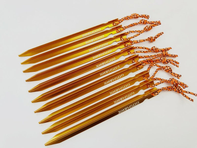 Goshawk 10 Pcs 18cm Aluminum Alloy Outdoor Camping Trip Tent Peg Ground Nail