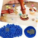100x Star Retro Sealing Wax Bead Fire Painting Grain for Stamp (Dark Blue)