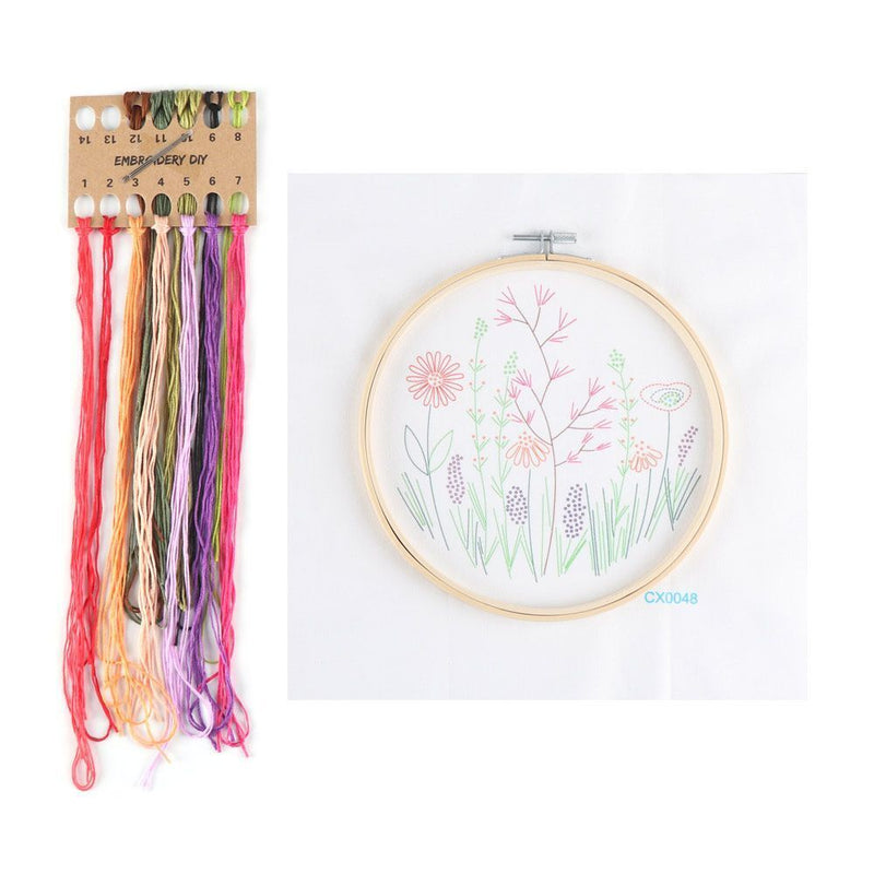 Decoration DIY Cloth Threads Tools Cross Stitch Suits Embroidery Starter Kit