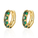 Hoop Earrings Emerald Green Hoop Earrings Circular Earrings Round Hoop Earrings