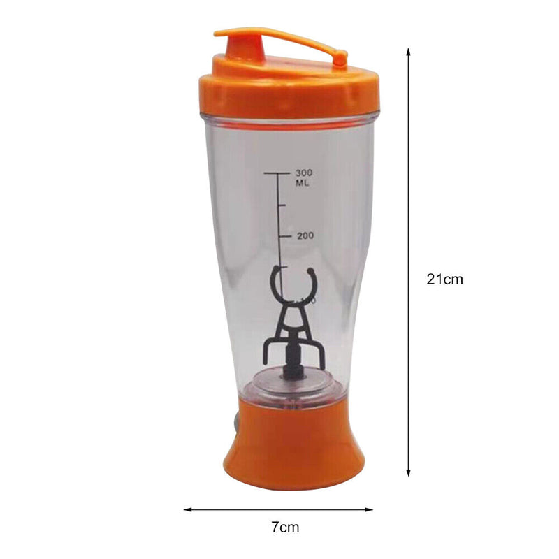 350ml Protein Shaker Mixing Cup Sports Training Automatic Bottle (Orange) Newly