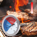 Stainless Steel Round Oven Thermometer BBQ Smoker Grill Temperature Gauge Newly