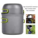2pcs /Set Portable Camping Cookware Outdoor Hiking Picnic Tableware Pot