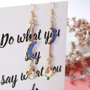 Beautiful Fashion Jewelry Blue moon&star Woman earrings S1Z7 W8P5