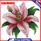 Partial Cross Stitch Blossom Lily 14CT Counted Embroidery Needlework DIY Decor