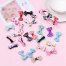 Baby Printed Flowers Nylon Hair Clip Head Wraps Baby Headband Alligator Clips