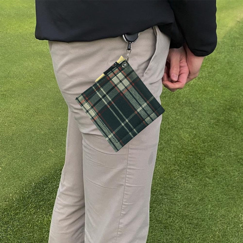 Golf Ball Cleaning Towel Golf Club Head Wiping Cloth Cleaner Tool (Green)