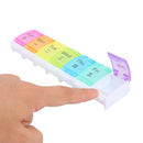 7 Day Weekly Pill Medicine Storage Box Tablet Rainbow Organizer Case Splitt