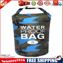Waterproof Swimming Bag Camouflage Outdoor Camping Dry Sack (2L Light Blue)
