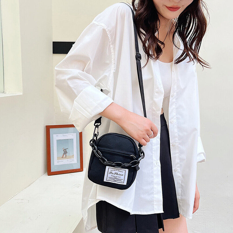 #A 2022 Canvas Diagonal Cross Bag Youth Fashion Casual Version Ladies  Shoulder