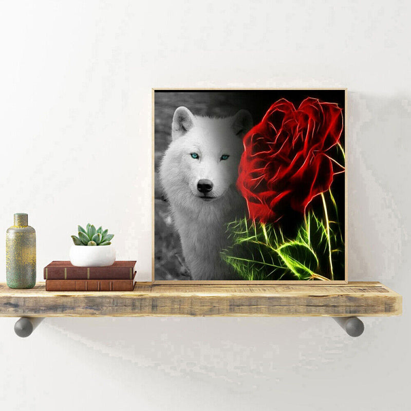 5D Diamond Painting Kit DIY Wolf Full Round Drill Mosaic Picture (HJ609) Newly