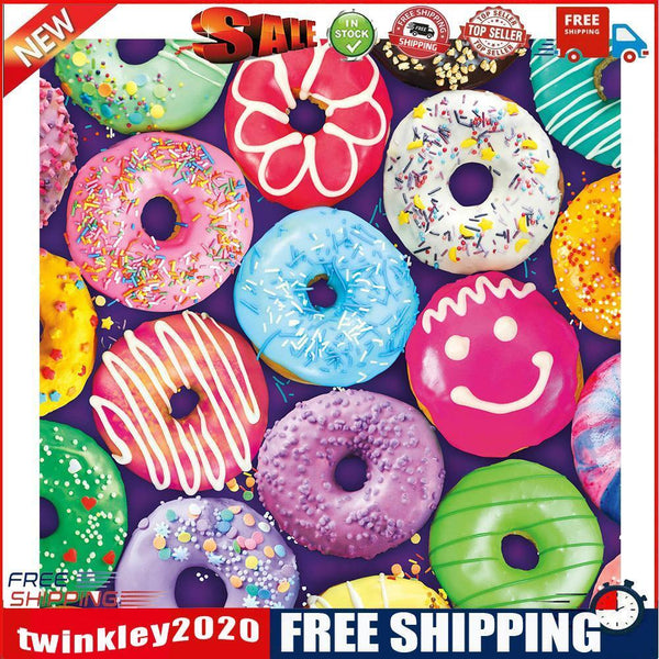 Diamond Painting 5D DIY Colored Donuts Full Round Drill Rhinestones Picture