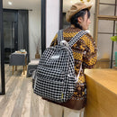 Fashion Plaid Backpack Student College Schoolbag Fresh Teenager Laptop Bookbags