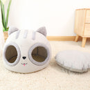 Pet Nest Kennel Semi-closed Kitty Shaped Home Small Cat Dog Sleep Rest (L) Newly