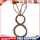 Handmade Easter Bunny Wreath DIY Folded Rattan Wreath Decoration (60cm)