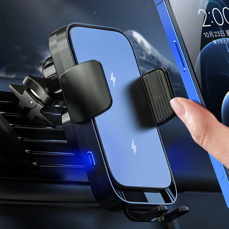 Wireless Car Charger 15W Fast Charging Auto-Clamping Car Phone Holder
