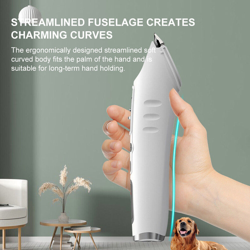 Rechargeable Dog Hair Clippers Electric Shaver Haircut Set Pet Cat Hair Tri