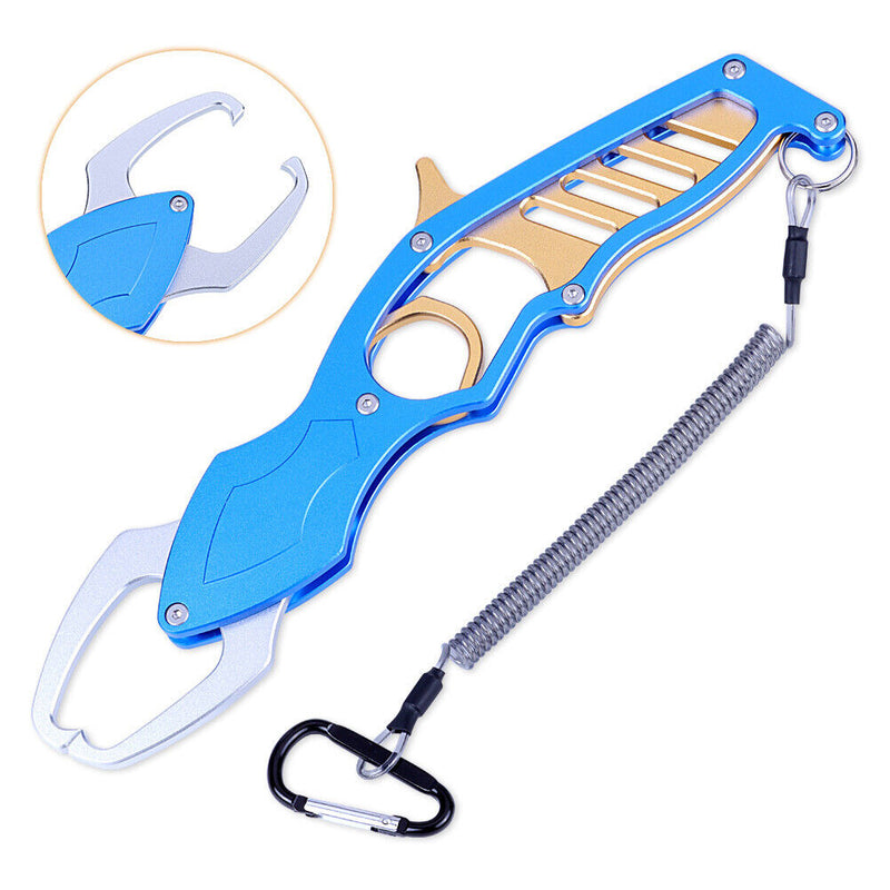 #A Aluminum Alloy Fish Lip Plier Outdoor Fish Controller Gear with Hand Rope